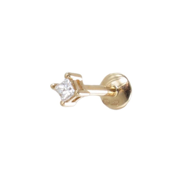 Stud WePiercing Solitaire Princesse